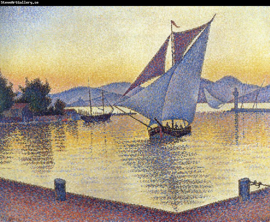 Paul Signac port at sunset
